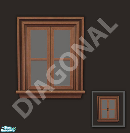 Sims 2 — Rejal Part 3 - Window 02 small (no shutters) diagonal by Murano — Diagonal version of Window 02 small (no