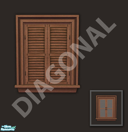 Sims 2 — Rejal Part 3 - Window 02 small (closed) diagonal by Murano — Diagonal version of Window 02 small (closed).