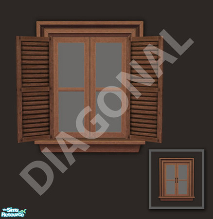 Sims 2 — Rejal Part 3 - Window 02 small diagonal by Murano — Diagonal version of Window 02 small.