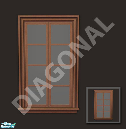 Sims 2 — Rejal Part 3 - Window 02 (no shutters) diagonal by Murano — Diagonal version of Window 02 (no shutters).