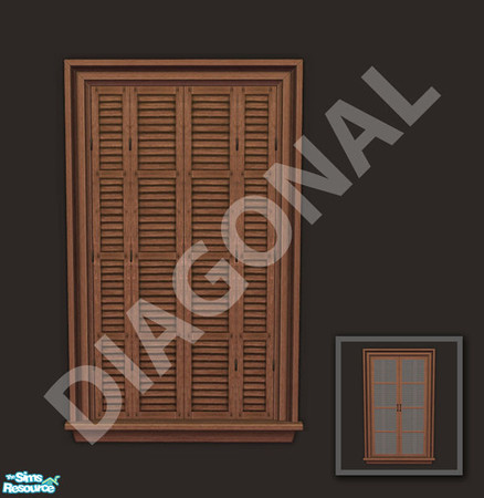 Sims 2 — Rejal Part 3 - Window 02 (closed) diagonal by Murano — Diagonal version of Window 02 (closed).
