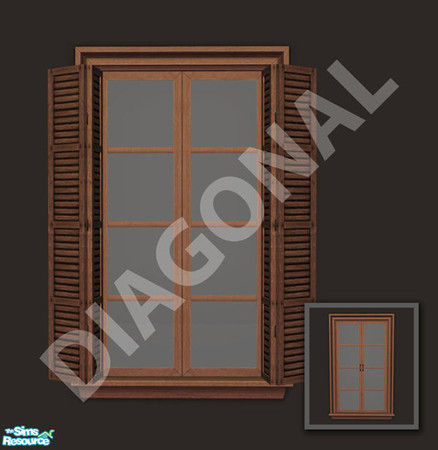 Sims 2 — Rejal Part 3 - Window 02 BASE diagonal by Murano — Diagonal version of Window 02 BASE.