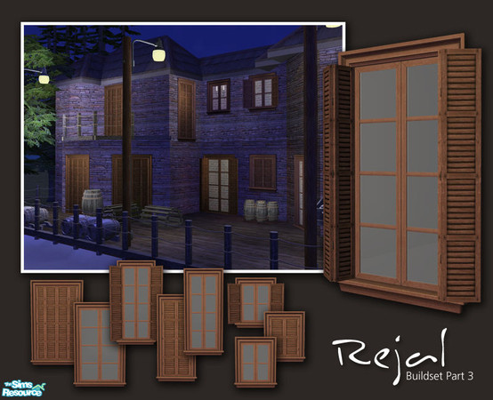 Sims 2 — Rejal Part 3 - Window 02 Series by Murano — This set contains a large number of different windows that belong to
