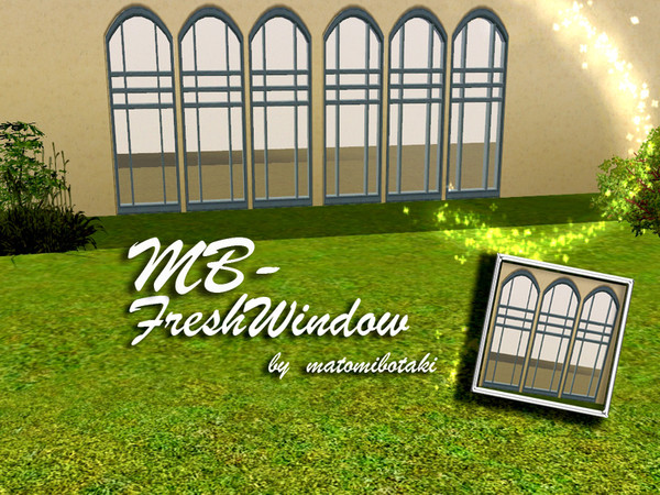 Sims 3 — MB-FreshWindow by matomibotaki — MB-FreshWindow3x1 in one iitem, new mesh by matomibotaki, recolorable.
