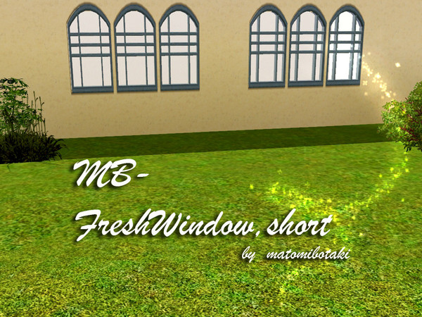 Sims 3 — MB-FreshWindow,short by matomibotaki — MB-FreshWindow,short, 3x1 item in one file, new mesh by matomibotaki,