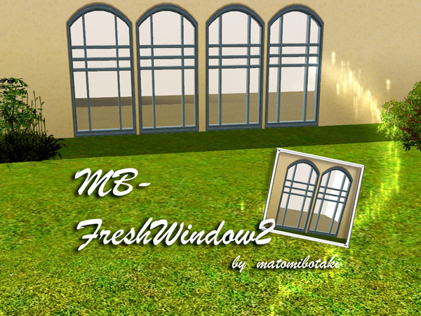 Sims 3 — MB-FreshWindow,2 by matomibotaki — MB-FreshWindow,2, 3x1 new mesh with 2 long windows, by matomibotaki,