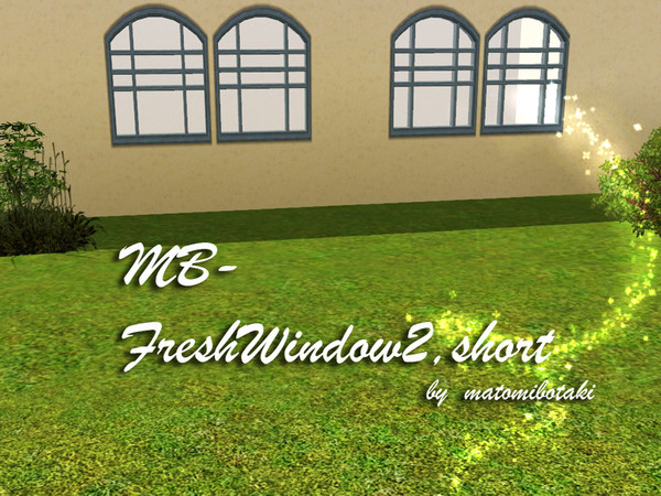 Sims 3 — MB-FreshWindow2,short by matomibotaki — MB-FreshWindow2,short, 3x1 new mesh with 2 short windows in one file, by