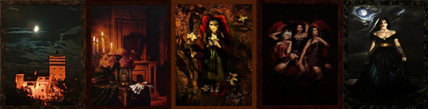 Sims 3 — Para_Vampires Set A by paramiti — Vampire and Dracula's Castle Paintings 