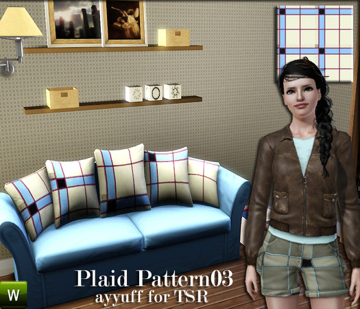 Sims 3 — Plaid Pattern03 by ayyuff — recolorable pattern