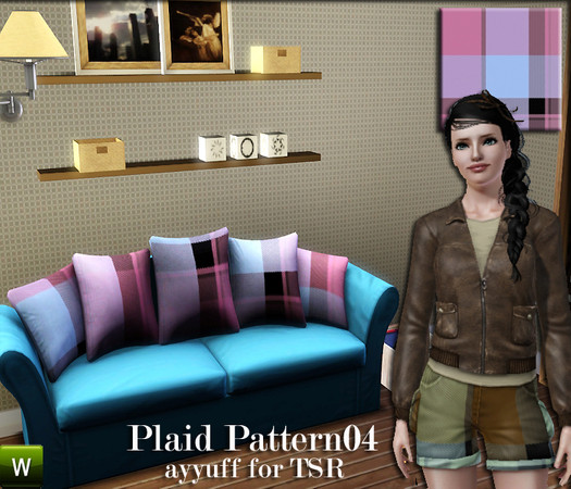 Sims 3 — Plaid Pattern04 by ayyuff — recolorable pattern