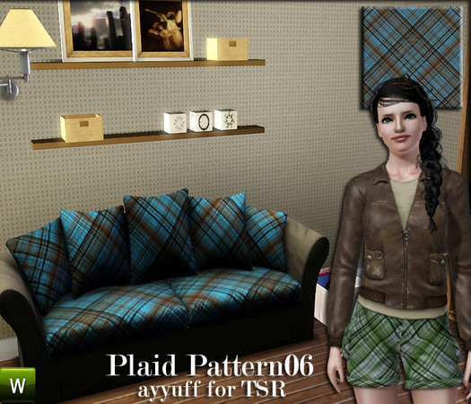 Sims 3 — Plaid Pattern06 by ayyuff — recolorable pattern