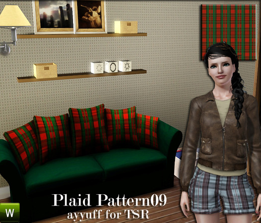 Sims 3 — Plaid Pattern09 by ayyuff — recolorable pattern