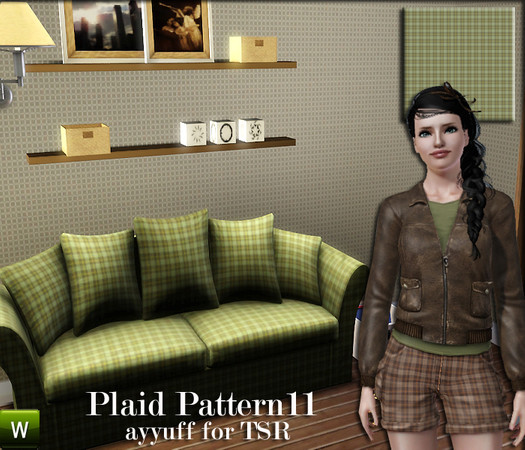 Sims 3 — Plaid Pattern11 by ayyuff — recolorable pattern