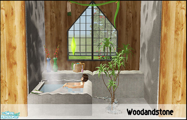 Sims 2 — Woodandstone by steffor — a little bathroom