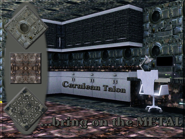 Sims 3 — Old Metal by Cerulean Talon — Classic set of rich metal patterns that will make any living space or garment