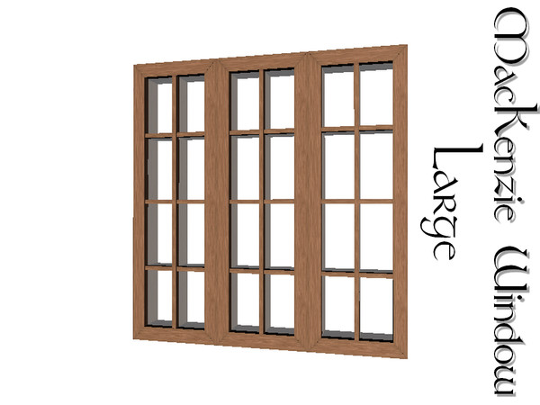 Sims 3 — MacKenzie Window - Two tiles large by lilliebou — This window is two tiles wide and has two recolorable