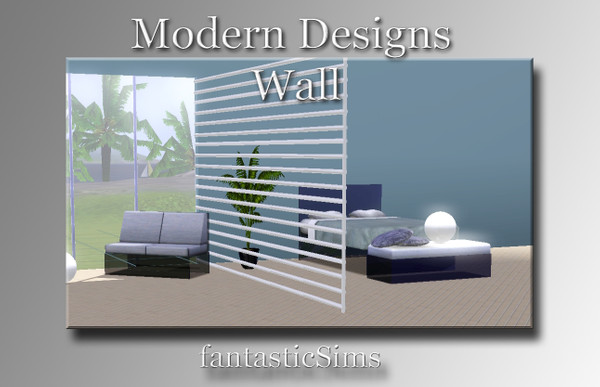 Sims 3 — Modern Designs Walls by fantasticSims — Wall height fencing to be used for designing walls/partitions for