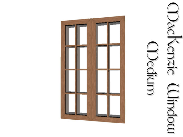Sims 3 — MacKenzie Window - 2 Tiles - Medium by lilliebou — This window costs 177 simoleons and is two tiles wide. It has