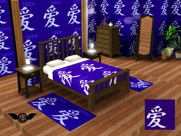 Sims 3 — Asian Pattern Set - Love by engelchen1202 — Asian Pattern Set - Love by engelchen@blogspot.com recolorable