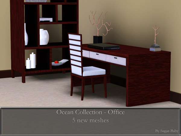 Sims 3 — Ocean Collection - Office by Sugar-Baby756 — The fifth part of Ocean Collection. It includes: desk, 2 tree
