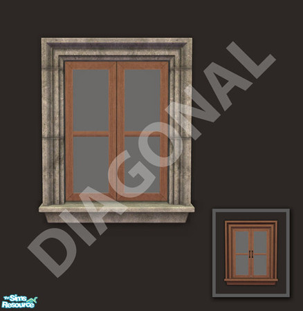 Sims 2 — Rejal Part 2 - Window 01 small (no shutters) diagonal by Murano — Diagonal version of Window 01 small (no