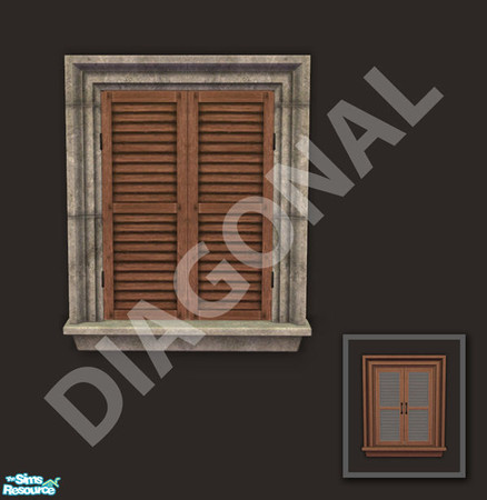 Sims 2 — Rejal Part 2 - Window 01 small (closed) diagonal by Murano — Diagonal version of Window 01 small (closed).