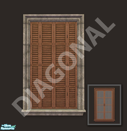 Sims 2 — Rejal Part 2 - Window 01 (closed) diagonal by Murano — Diagonal version of Window 01 (closed).