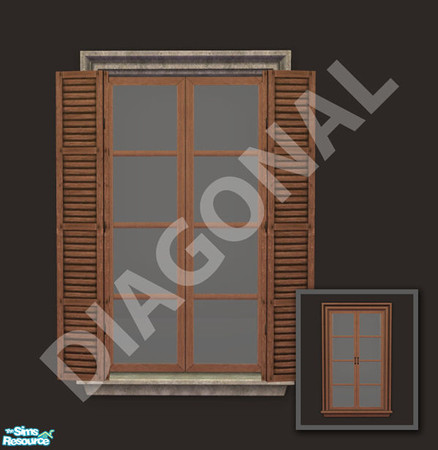 Sims 2 — Rejal Part 2 - Window 01 BASE diagonal by Murano — Diagonal version of Window 01 BASE.