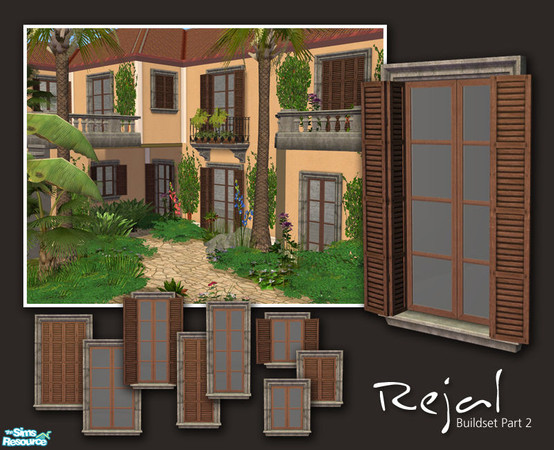 Sims 2 — Rejal Part 2 - Window 01 Series by Murano — This set contains a large number of different windows that belong to