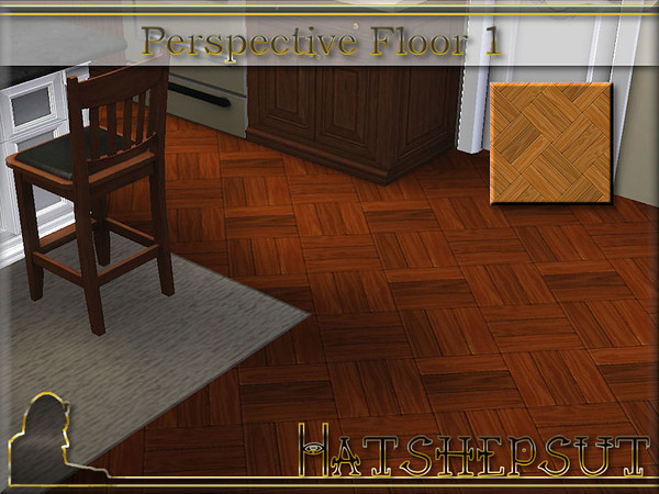 Sims 3 — Perspective Floor 1 by hatshepsut — Attractive wood floor pattern