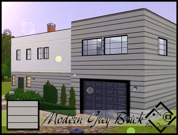 Sims 3 — Modern Grey Brick by Devirose — by Devirose