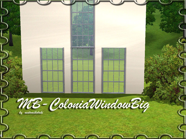 Sims 3 — MB-ColoniaWindowBig by matomibotaki — MB-ColoniaWindowBig, 2 x2 new window mesh by matomibotaki.