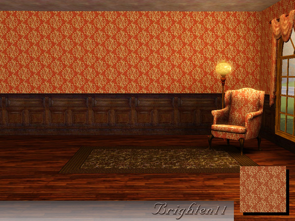 Sims 3 — BR11 Swirled Scrolls by Brighten11 — Swirled Scrolls - Brighten11 A classic damask pattern, perfect for walls,