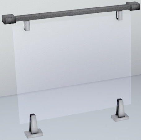 Sims 3 — MaNuke glass fence by manuke — Modern Fence using laminated Glass with high strength alloy fixings letting the