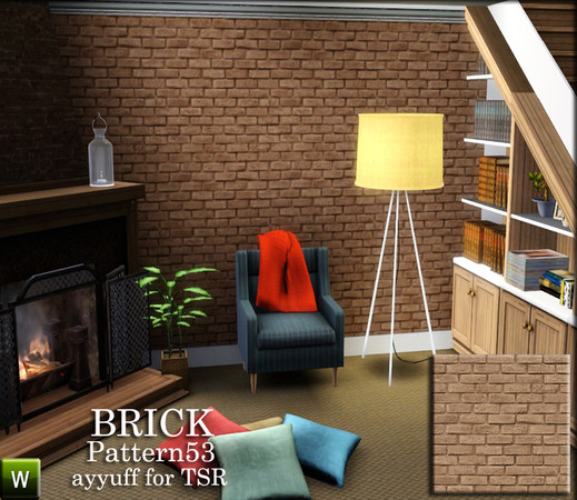 Sims 3 — Brick Pattern53 by ayyuff — recolorable pattern