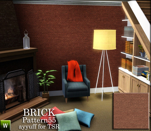 Sims 3 — Brick Pattern55 by ayyuff — recolorable pattern