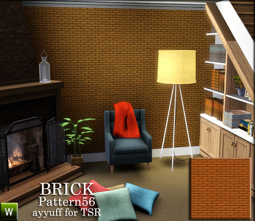 Sims 3 — Brick Pattern56 by ayyuff — recolorable pattern