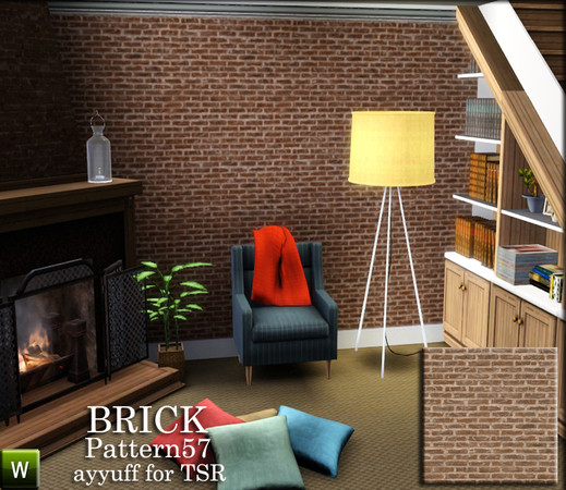 Sims 3 — Brick Pattern57 by ayyuff — recolorable pattern