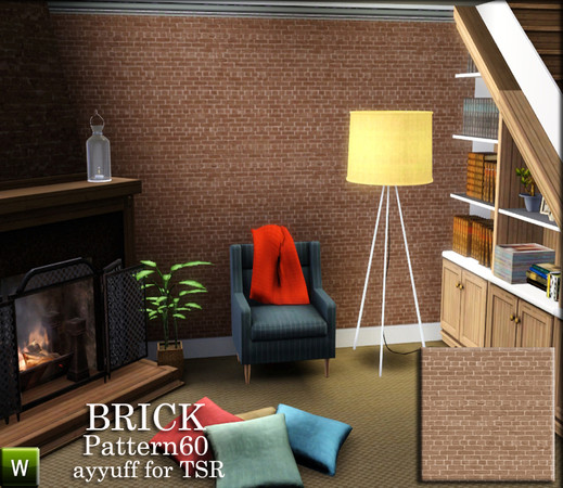 Sims 3 — Brick Pattern60 by ayyuff — recolorable pattern