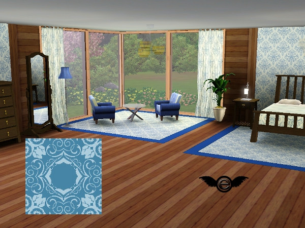 Sims 3 — Modern Country Pattern Set blue - Pattern N0 1 by engelchen1202 — Modern Country Pattern Set blue - Pattern N0 1