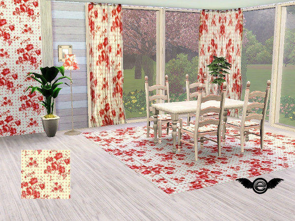 Sims 3 — Modern Country Pattern Set - Red- Roses by engelchen1202 — Modern Country Pattern Set - Red- Roses by