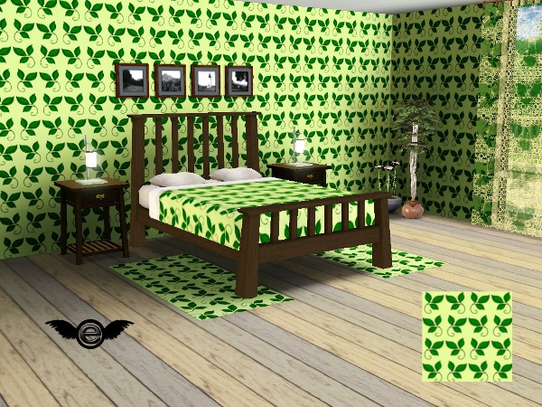 Sims 3 — Country Pattern Set Green - Leaves by engelchen1202 — Country Pattern Set Green - Leaves by engelchen@