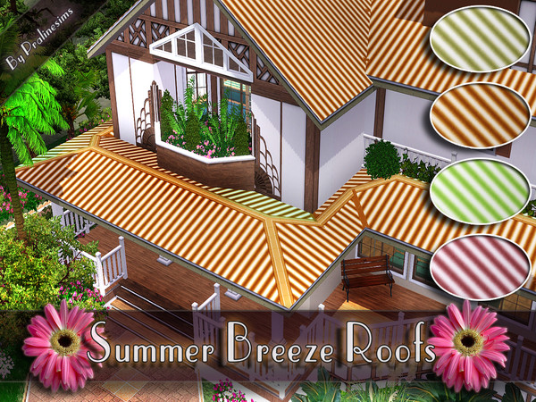 Sims 3 — Summer Breeze Roofs by TSR Archive — This set contains four sweet roof recolours! We hope you like them!