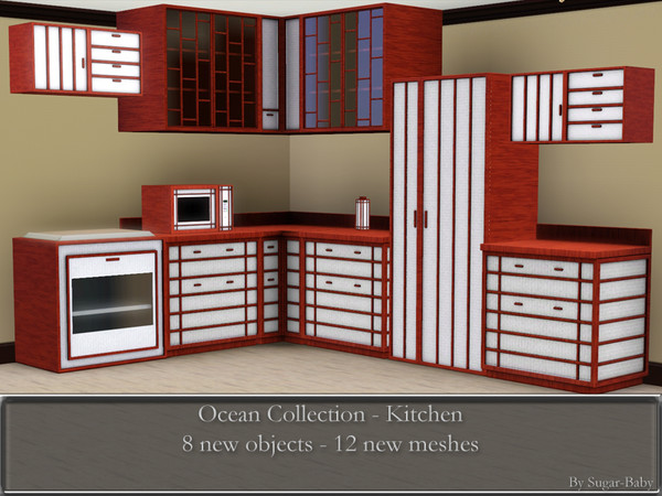 Sims 3 — Ocean Collection - Kitchen by Sugar-Baby756 — The eighth part of Ocean Collection. Includes: counter and island