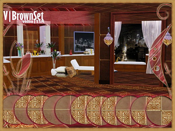 Sims 3 — V# BrownPatternSet 11in1 by vidia — V# BrownPatternSet 11in1