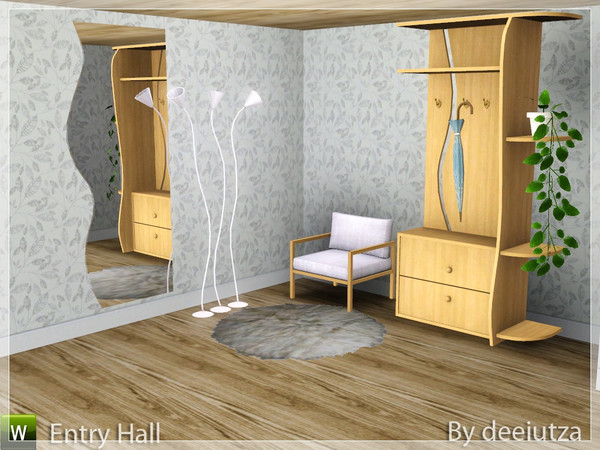 Sims 3 — Entry Hall by deeiutza — Everybody needs a rack where to hold their clothes!This hall has everything you