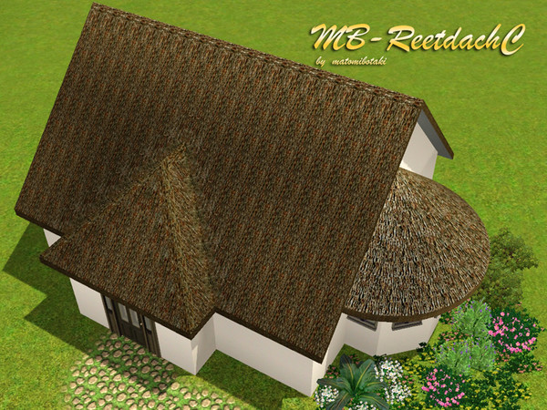 Sims 3 — MB-ReetdachC by matomibotaki — MB-ReetdachC, thatched roof for the sims3 by matomibotaki.