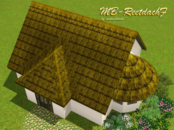 Sims 3 — MB-ReetdachF by matomibotaki — MB-ReetdachF, thatched roof with different texture by matomibotaki.
