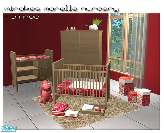 Sims 2 — marelle nurcery - in red SET by linasometimes — it\'s no surprise by now that I really adore this cute nurcery