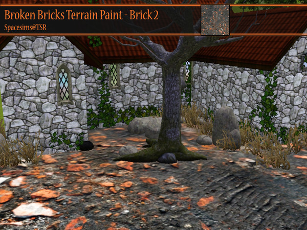 Sims 3 — Broken Bricks Terrain Paints - Brick 2 by spacesims — Part 2 of the Broken Bricks Terrain Paints Set Please do